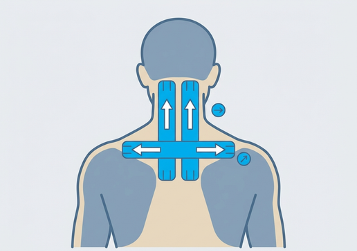 Kinesiologisches Tape für Nacken und Schulter