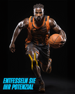 Sportler Basketball mit TandandGo Tape