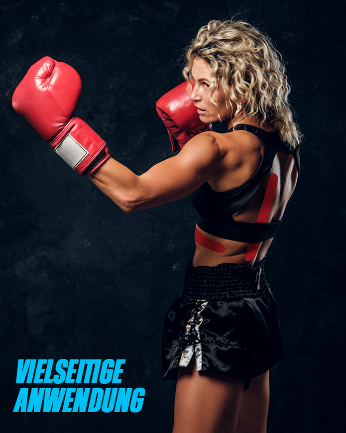 Sportler Boxerinn mit TandandGo Tape